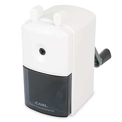 他サイト： カール事務器 手動鉛筆削器 折れ芯詰まり除去機能付き ホワイト 日本メーカー CMS-310-Wの商品画像