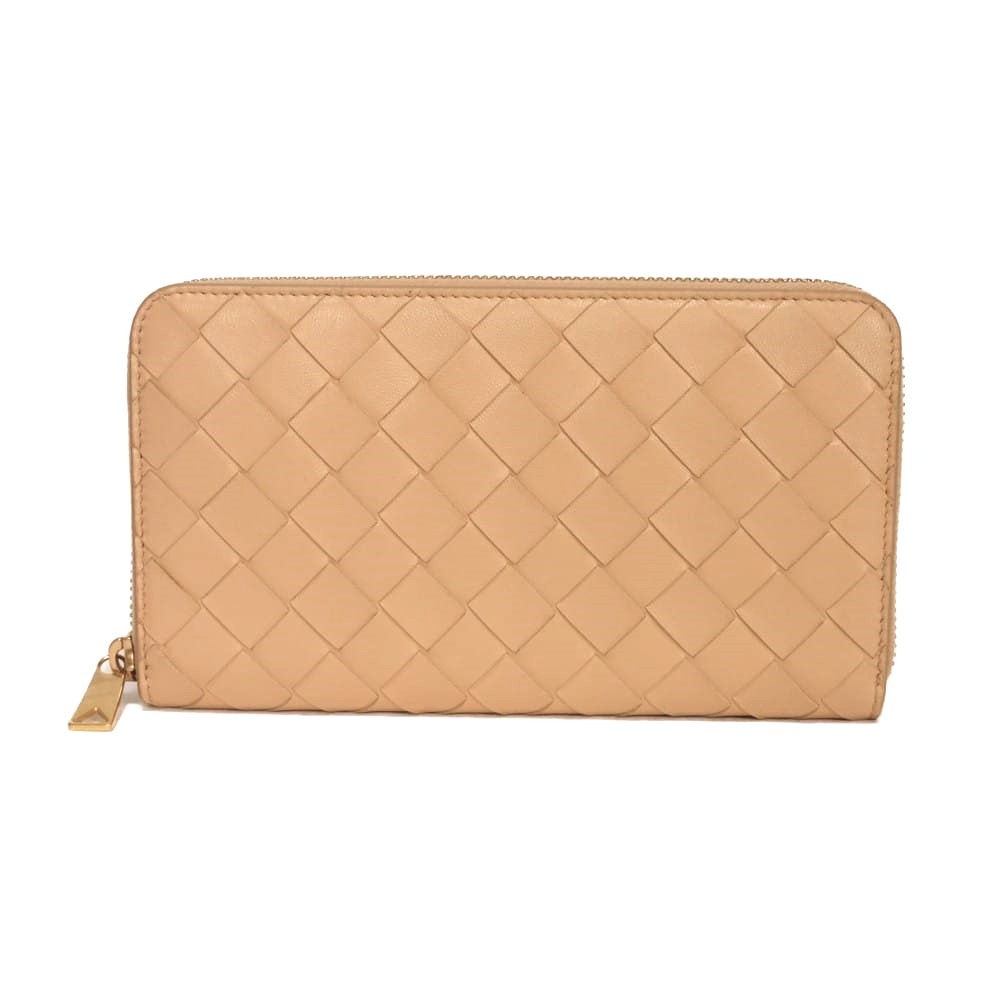 【中古】BOTTEGAVENETA 長財布 RFID ラウンドファスナー マキシ ジップアラウンド ウォレット イントレチャート 608053 VCPP2 2700