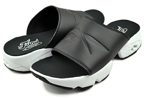 フューリー スライド ブラック ホワイト レディース サンダル 100202250