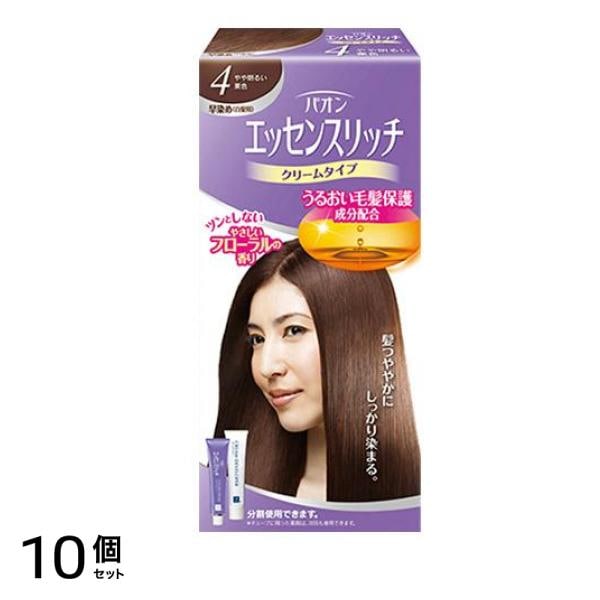 パオン エッセンスリッチ クリームタイプ 4 やや明るい栗色 1個 10個セット