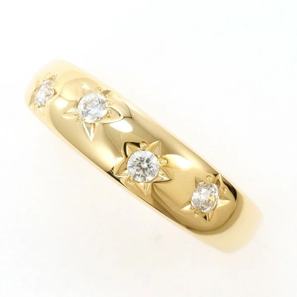 スタージュエリー K14YG リング 7号 ジルコニア 中古