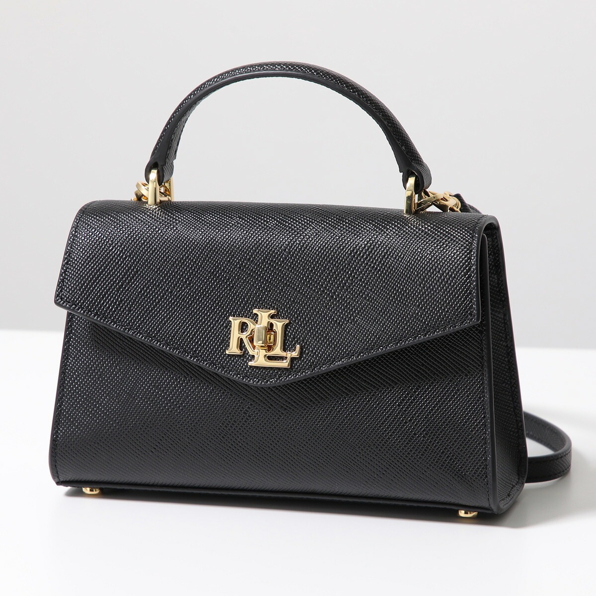 Lauren Ralph Lauren ローレンラルフローレン ショルダーバッグ FARRAH SM 431966765 レディース レザー ハンドバッグ ロゴ 鞄 008/BLACK
