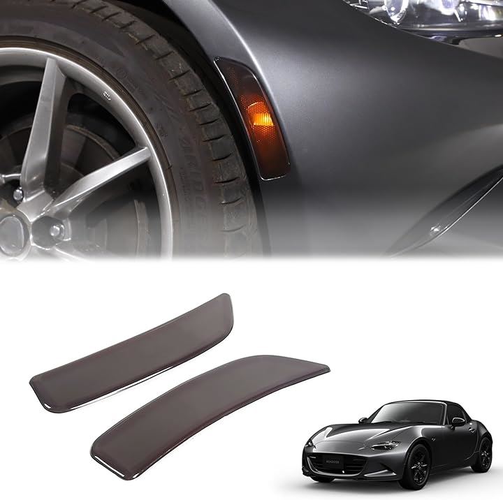 新型 マツダ ロードスター RF ND系 20162023に適用 ホイールアーチカバー フロントホイールアーチカバー ABS製 取付簡単 貼付タイプ 装飾用( フロントホイールアーチ)