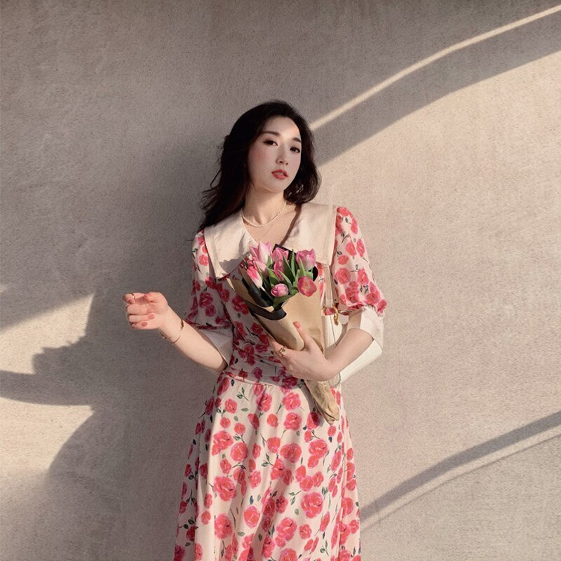 ワンピース　ロングワンピース　ロング　マキシ　マキシワンピース シャツワンピース　チェックワンピース　ｔシャツワンピース　ハイウエスト フレア　フリル　おしゃれ　カワイイ　韓国　清楚感　大人可愛い