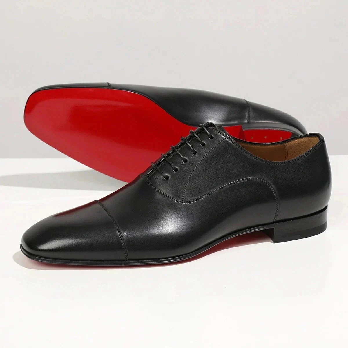 Christian Louboutin クリスチャンルブタン 1150376 GREGGO FLAT CALF グレゴ レザー シューズ レースアップ ストレー