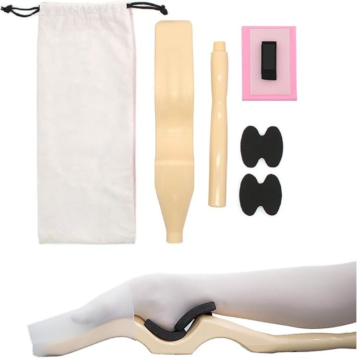 バレエ 甲出し フットストレッチャー スティック ストレッチツール ストレッチセット マッサージ棒 男女兼用 収納バッグ(ベージュ)