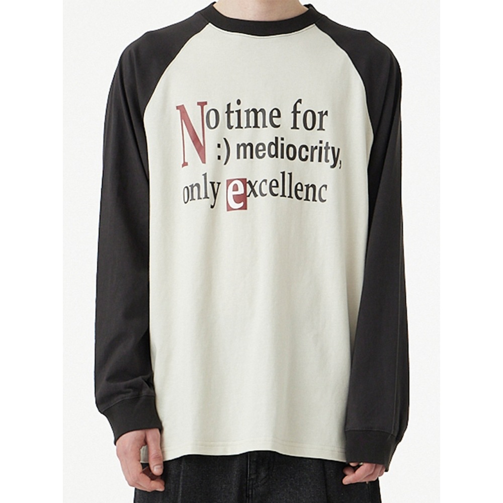 URBANAGE ノータイムラグランロングスリーブブラック