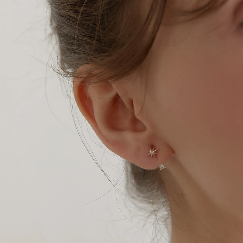 (シルバー925) Star Eye EarJacket Earring ピアス