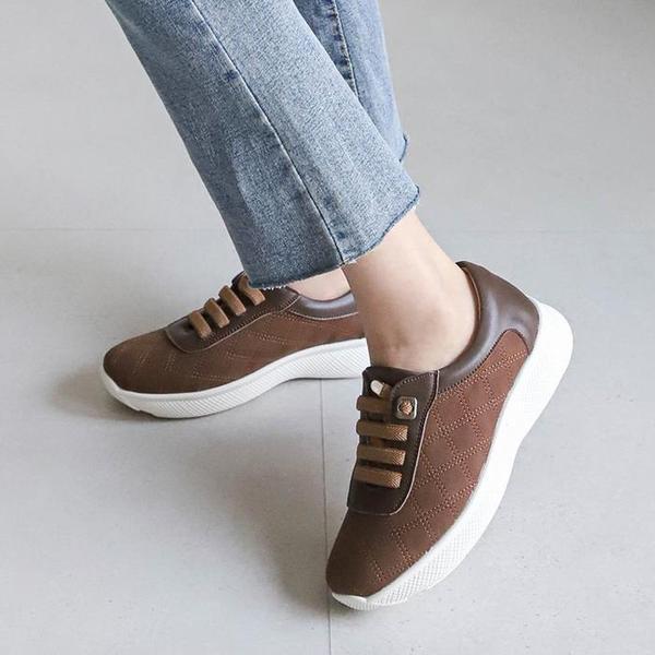 女性 牛革スニーカー ローカットスニーカー