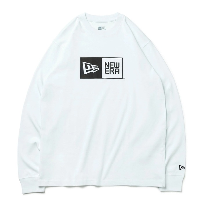 ニューエラ NEW ERA 長袖 コットン Tシャツ Box Logo ボックスロゴ ホワイト レギュラーフィット 13755431 5,377円