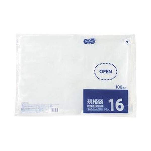 （まとめ）TANOSEE 規格袋 16号0.03x340x480mm 1パック（100枚）[x20]