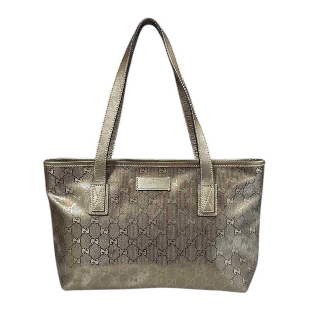 グッチ GGインプリメ トートバッグ PVCコーティングキャンバス 211138 ゴールド GUCCI 中古
