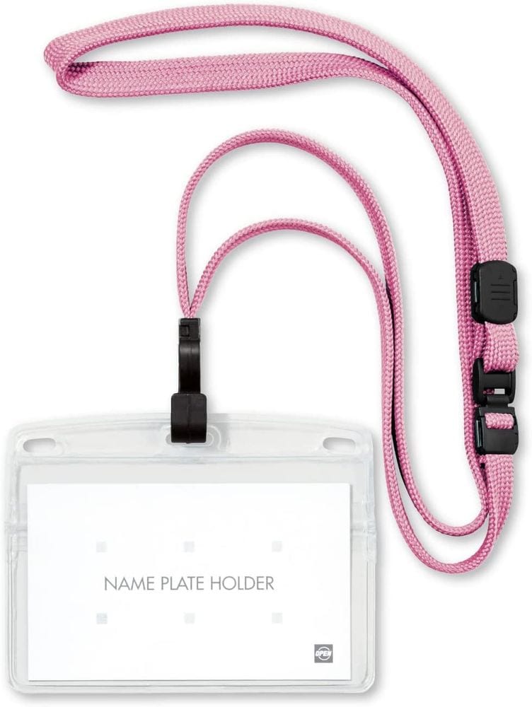 （まとめ買い）オープン工業 吊り下げ名札 ソフトヨコ名刺 フック式 10枚 フレッシュピンク NL-22-FPK [x3]