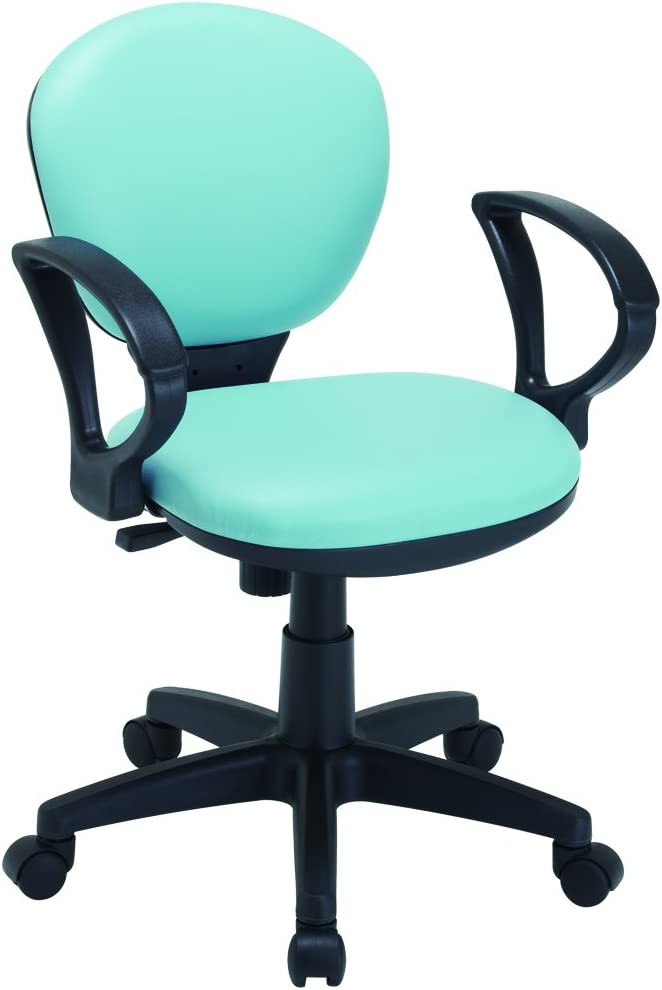 ナカバヤシ オフィスチェア デスクチェア 椅子 PVC抗菌レザー ブルー RZC-A272BL
