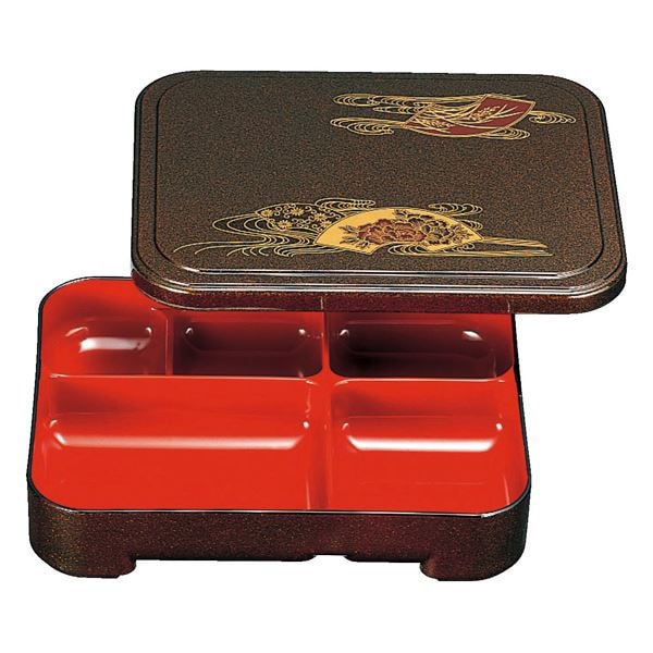 9寸長手胴張弁当 扇面菊水 A