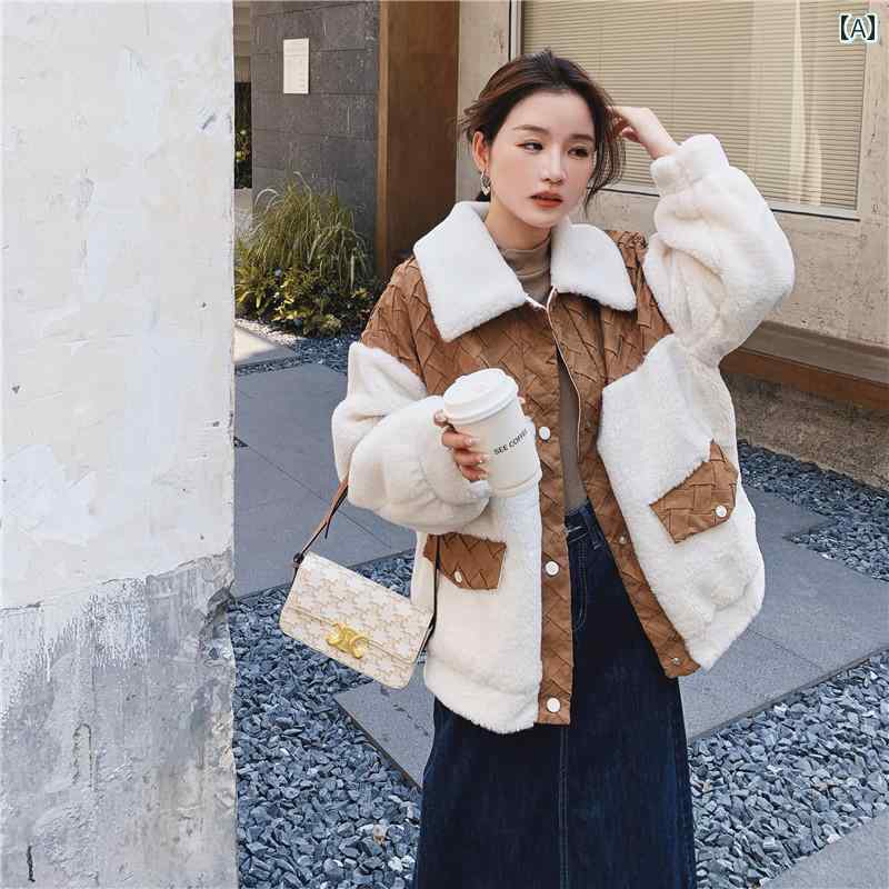 レディース アウター ウールコート カジュアル おしゃれ 防寒 暖かい 中綿 コート 厚手 ベルベット ラム 女性 冬 ショート 韓国 トップス 小さい 学生 8,416円