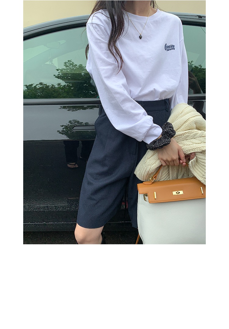 トップス カットソー プルオーバー 白トップス 袖あり 長袖 ラウンドネック 襟なし かわいい 大人可愛い シンプル カジュアル 大人 おしゃれ お洒落 大人女子 こなれ感 ラフ ボーイッシュ 5,375円