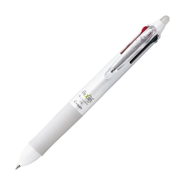 （まとめ） パイロット 多色ゲルインキボールペンフリクションボール4 0.5mm （軸色：ホワイト） LKFB-80EF-W 1本 5セット