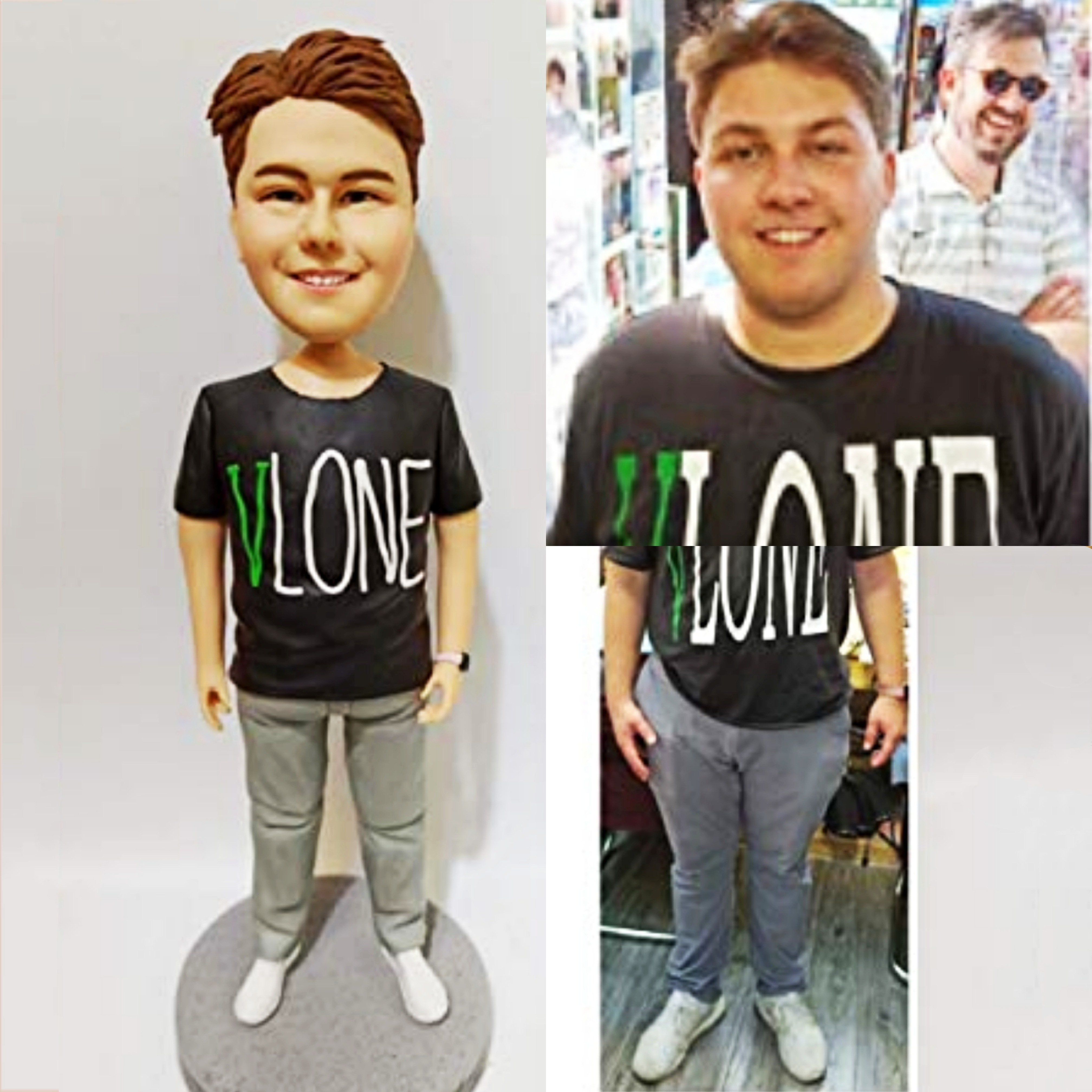 【オーダーメイド】3D肖像画 似顔絵 人形 フィギュア 彼氏 彼女 誕生日 ケーキトッパー 記念日 カップル 友達 プレゼント