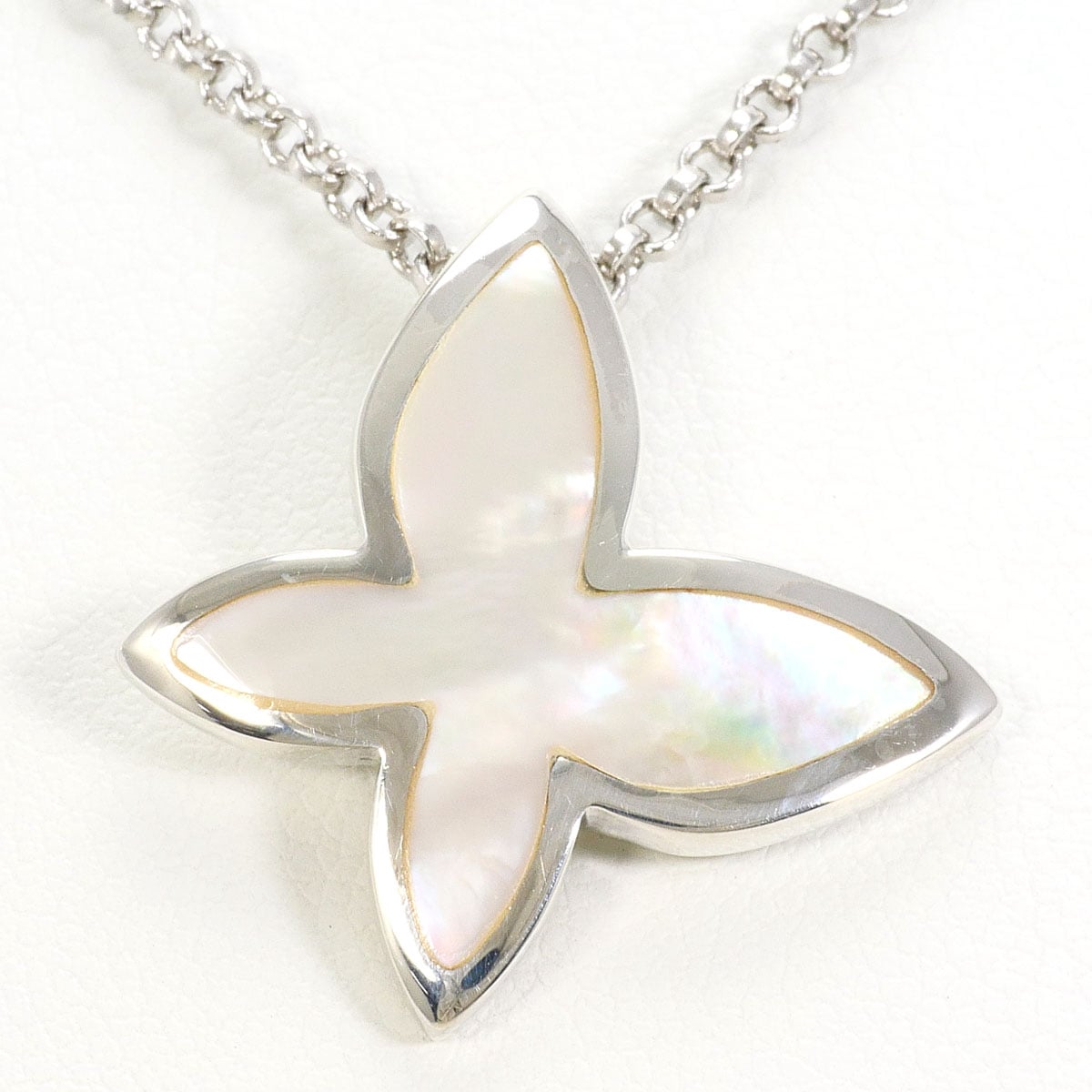 エル シルバー ネックレス シェル 総重量約7.9g 約42cm 中古