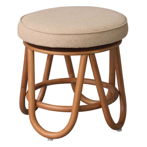 モリー 回転スツール ベージュ 直径39.5×約高さ35.5cm NS-538BE