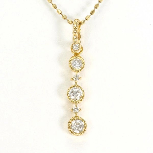 K18 18金 YG ネックレス ダイヤ 0.17 中古