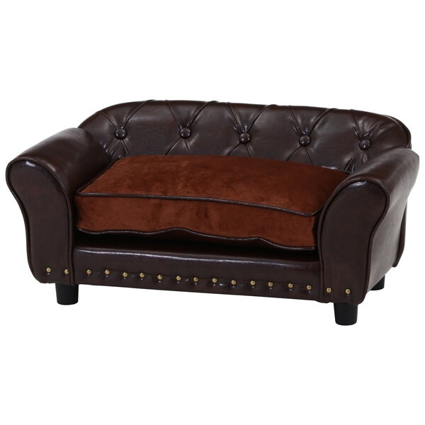 不二貿易 45233 ペットソファ(チェスターフィールド風) BR メーカー直送 8,970円