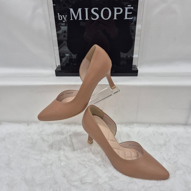 By 女性 サイドオープン パンプス 112HT431FG001 CAMEL 1 JJ