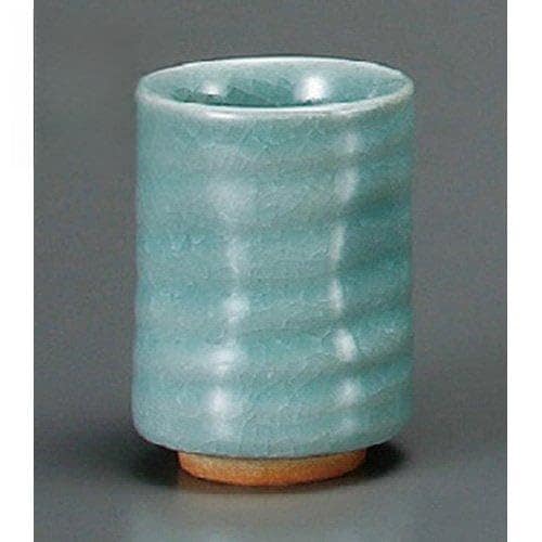 5個セット 寿司湯呑 亀甲貫入ペコ(大)湯呑 [80 x 113mm・320cc] 和食器 旅館 料亭 飲食店 業務用