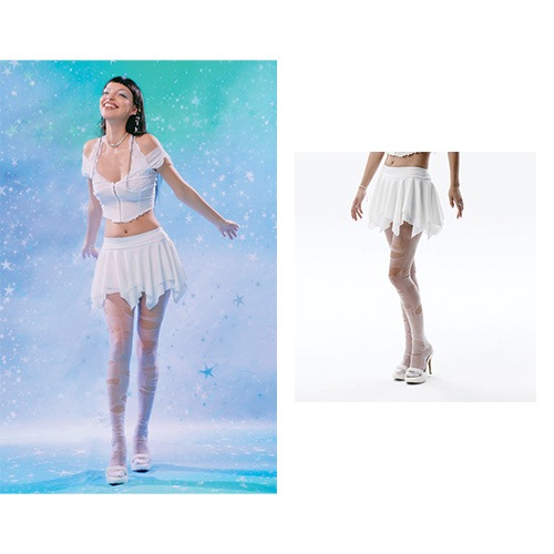 [ソンミ 着用] フェアリースカート_WHITE/大学生ファッション 韓国人気ファッション 韓国ファッションスタイル