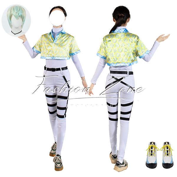 にじさんじ VTuber 風 緋八マナ 日常服 コスプレ衣装 ウィッグ 靴 cosplay ハロウィン 演出服 変装