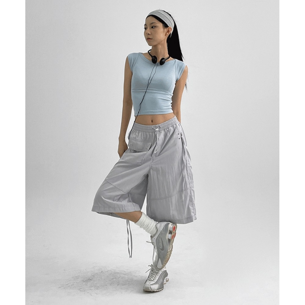 ブラックアップ (男女兼用) ニットアイレットナイロンバンディングバミューダパンツ 10,531円