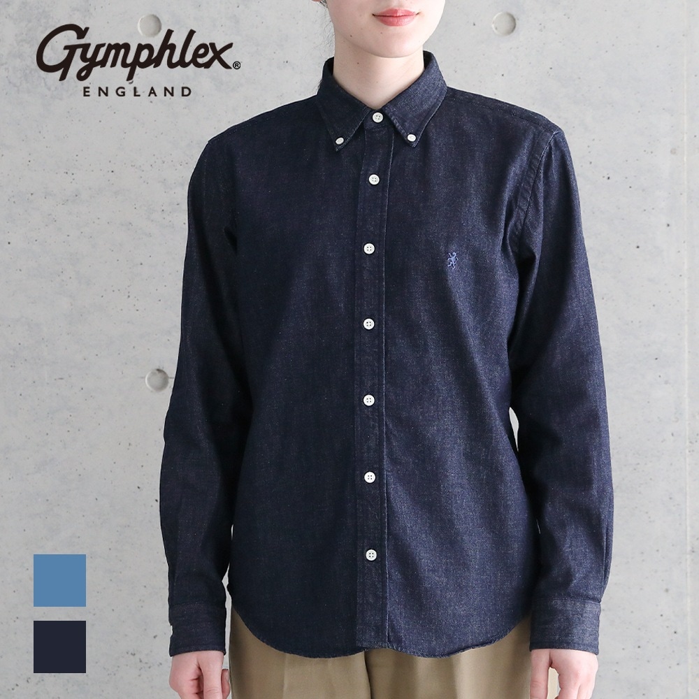 【2026春夏】ジムフレックス Gymphlex ライトデニム 長袖シャツ #GY-B0197SDM LIGHTDENIM B.D. SHIRT L/S 長袖ボタンダウンシャツ 2026SS