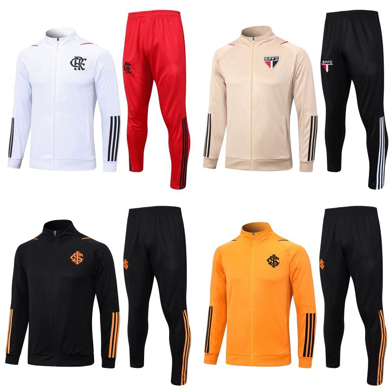 2324 秋 ブラジル国際 サンパウロ コリンチャンス フラメンゴ グレミオ ジャージ フットボール ジャケット セット