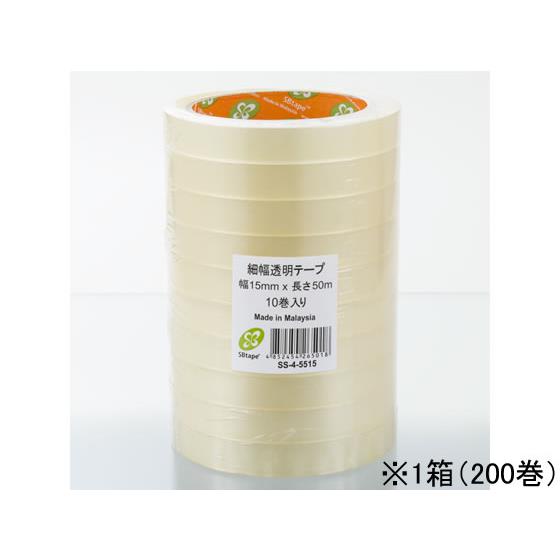 細幅透明OPPテープ SS-4 15mm×50m 200巻 ＳＢテープ SS-4-5515