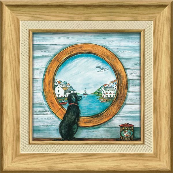 ユーパワー ジョー/ラム Gel加工 アートフレーム スクエア/Sサイズ 「ポートホール」