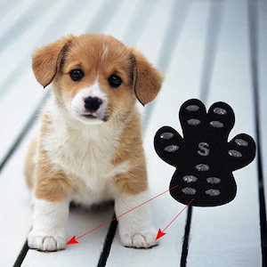 犬用足パット 4個セット 足パット ペット用靴下 滑らない 靴下 滑り止め 犬 肉球保護 小型中型大型フットパッド フットパット 保護シール ドッグダンス ペット用靴下 シール 犬 靴 S3311