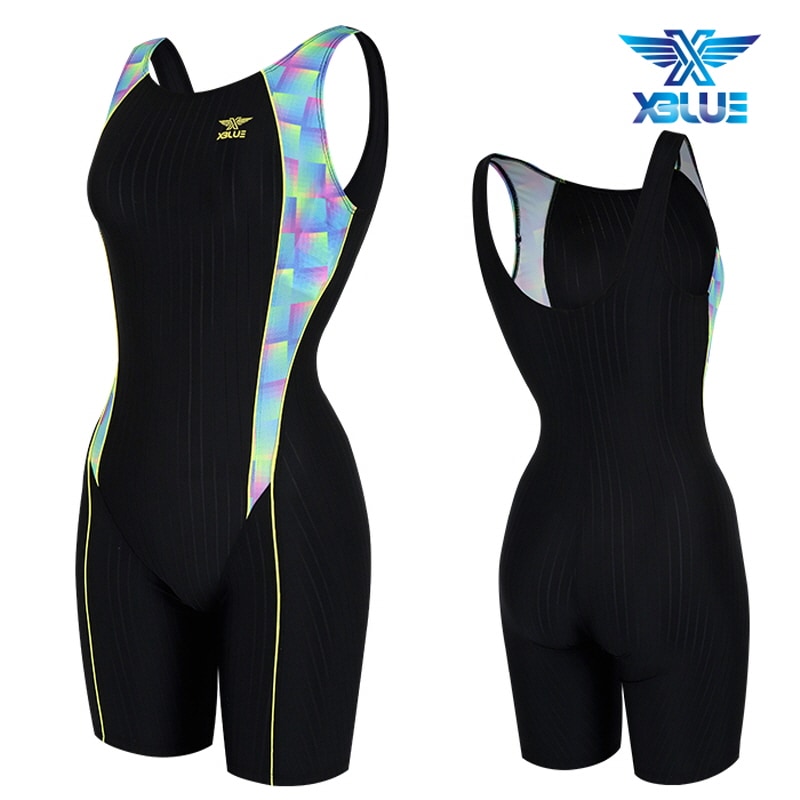 レディース 5分丈ワンピース水着 水泳 女性 半身 水着 XBL-3331-09