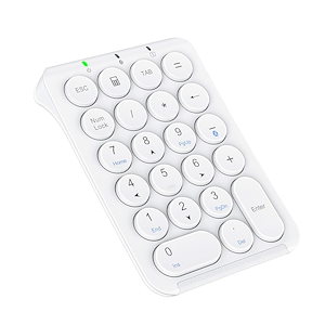 iClever テンキー Bluetooth ワイヤレス 数字 キーボード パンタグラフ式 Type-C充電 超薄型 Tabキー付き ブルートゥース 無線 ナンバーパッド 左手デバイス ショートカット