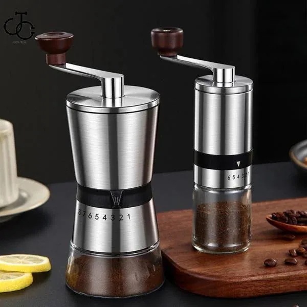 コーヒーミル 手挽きコーヒーミル 手動 取り外し可能 携帯用 喫茶店 粉砕度調整可能 コーヒー豆 手動式 coffee セラミック研磨コア 手挽き カフェ推奨