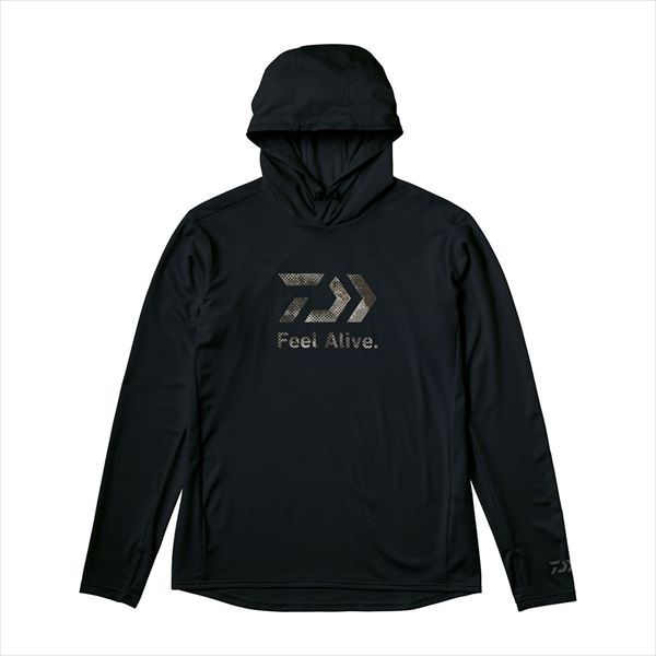 ダイワ ウェア DE-3525 Feel Alive ドライフーディー ブラック×ヘイズカモ XL