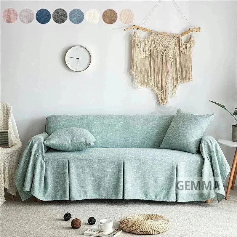 限定 ソファカバー 無地 一体型 マルチカバー 風 滑り止め 防塵用 ペット 爪とぎ傷の保護 水洗い30%までに制限