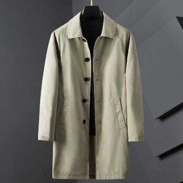 大きいサイズ トレンチコート メンズ ロングジャケット ミドル丈 ビジネス カジュアル ビジネスコート 紳士服 シンプル 無地 秋冬 春