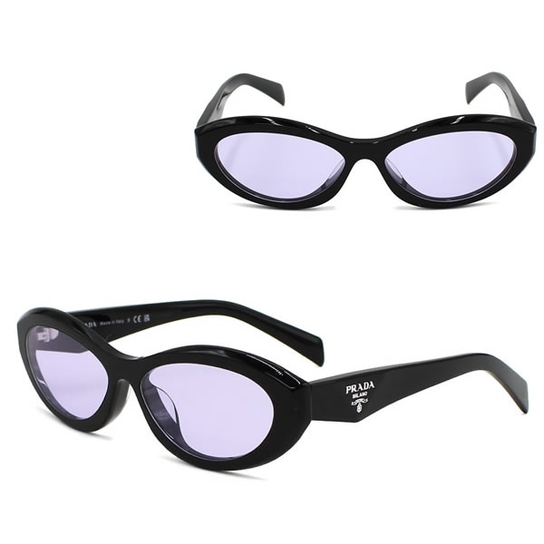 サングラス 0PR 26ZSF 16K40J 56 サングラス ブラック ヴァイオレット アジアンフィット メンズ レディース ユニセックス