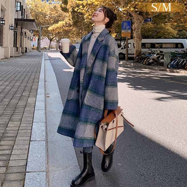 チェスターコート チェック柄 レディース ロングコート コクーンコート 小柄 ドロップショルダー ミモレ丈 アウター 秋 冬 冬服 定番 オーバーサイズ カジュアル 暖かい きれいめ 大人可愛い 体型