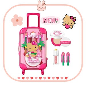 AMUSE × HELLO KITTY ラージキャリーセット 日焼けハローキティ]フールメイクラージキャリーセット