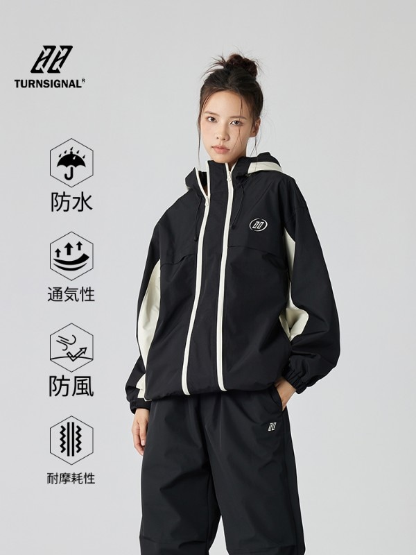 ターンシグナルファッションブランドジャケットコートレディース2025新作カジュアルフード付きアウトドアジャケットコート春秋 9,227円