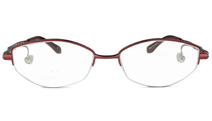 ネオジン NEOJIN nj2214s c.10 レッド 鼻パッドなし メガネ サイドパッド ノーズパッドなし ナイロール ハーフリム レディース 眼鏡 めがね 20,625円