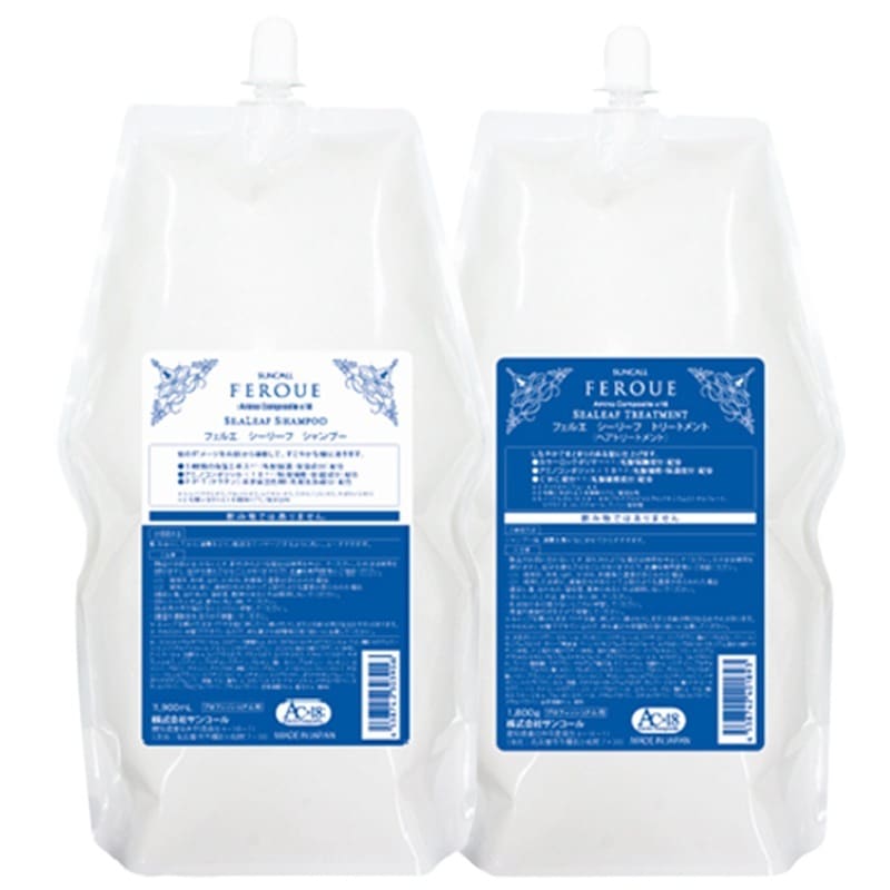フェルエ シーリーフ シャンプー 1900mL + トリートメント1800g セット 詰め替え
