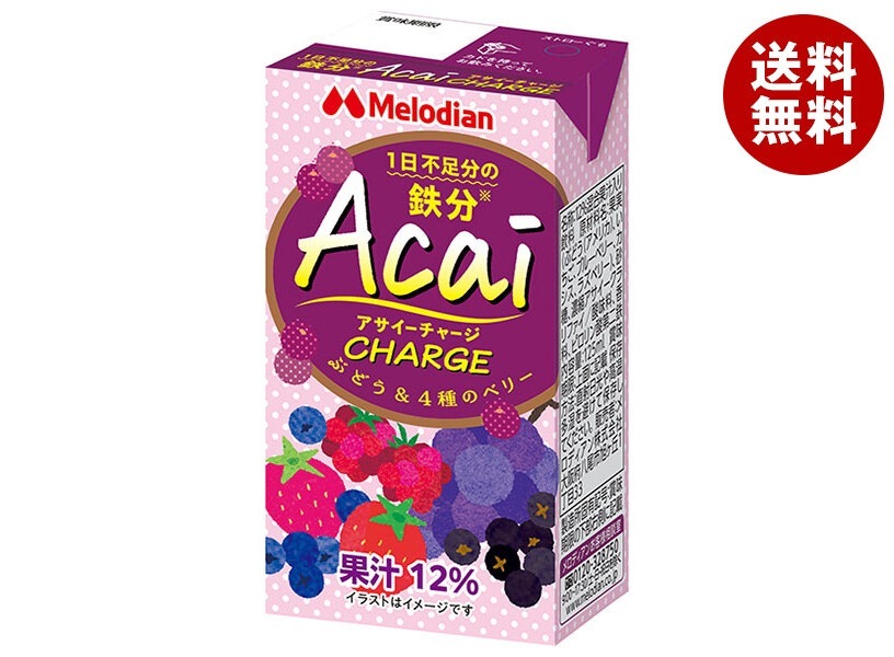 メロディアン Acai Charge(アサイー チャージ) 125ml紙パック×24本入×(2ケース)